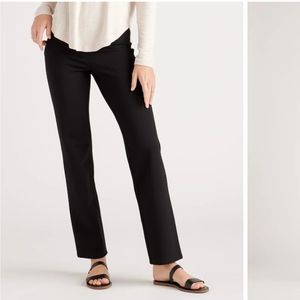 New Quince Ultra Stretch Ponte Straight Leg Pants in Black